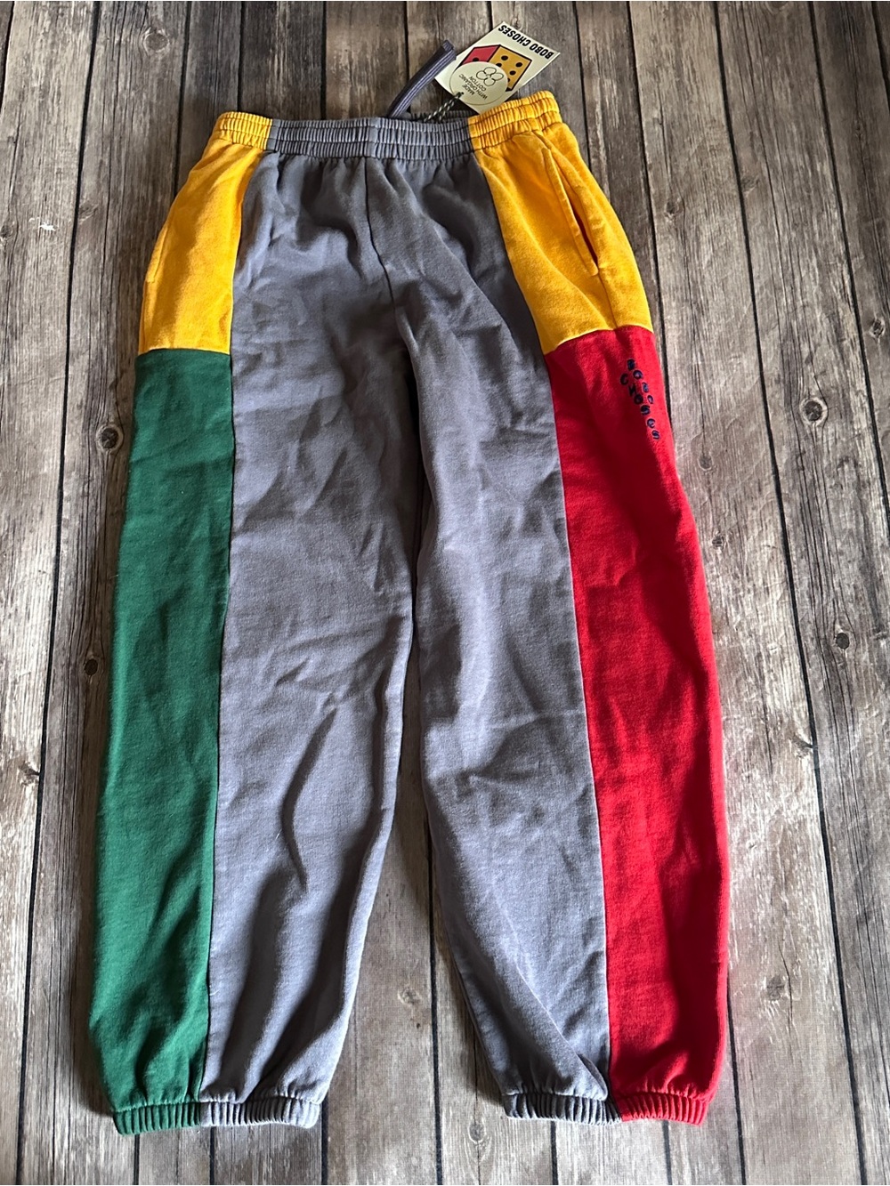 Bobo choses color block sweat pants 10/11 nwt